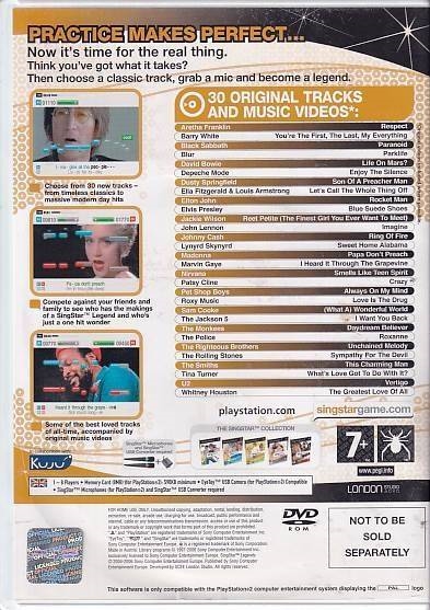 SingStar Legends International Version - PS2 (B Grade) (Genbrug)